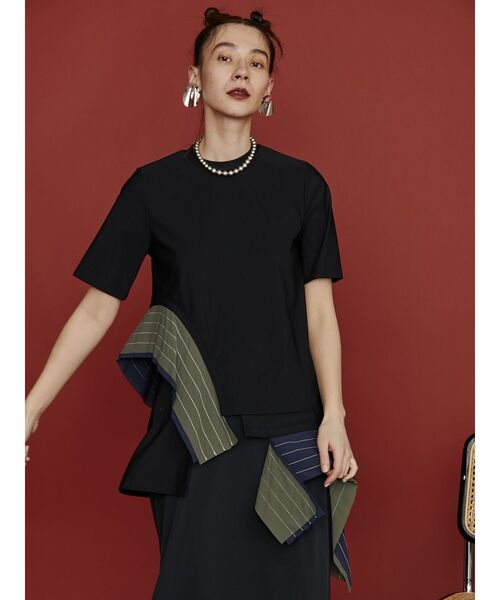 UN3D.（アンスリード）の「LAYER PARTS T-SH / レイヤーパーツTシャツ（Tシャツ/カットソー・レディース・ブラック/ホワイト/その他1・FREE）」の3枚目の写真