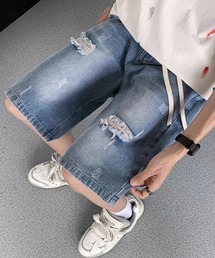 MGV（エムジーヴィー）の「ダメージ加工デニムハーフパンツ（デニムパンツ）」