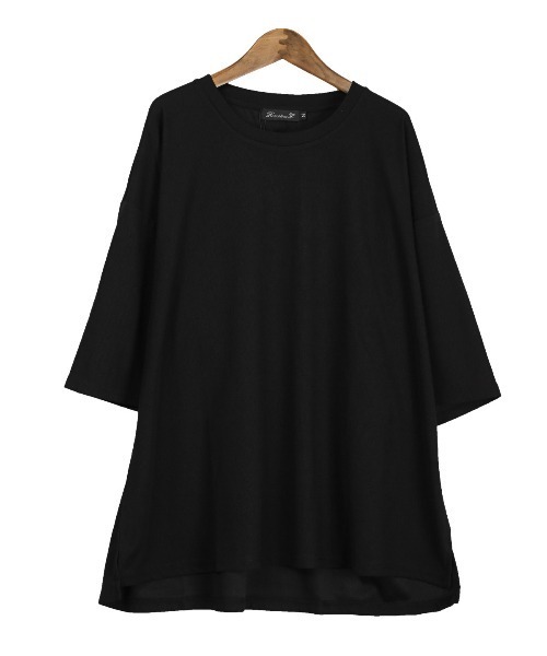 LUXSTYLE(ラグスタイル)の「ビッグシルエット無地半袖Tシャツ(Tシャツ/カットソー・メンズ・ブラック/グレイッシュベージュ/ブルーグレー/グレー/ブルー系その他/ホワイト・M/L)」の20枚目の写真