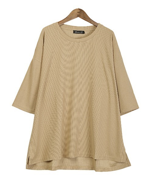 LUXSTYLE(ラグスタイル)の「ビッグシルエット無地半袖Tシャツ(Tシャツ/カットソー・メンズ・ブラック/グレイッシュベージュ/ブルーグレー/グレー/ブルー系その他/ホワイト・M/L)」の22枚目の写真
