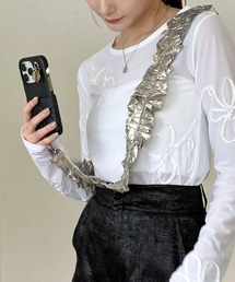 Per sist ence（パーシエンス）の「メタリックロングシャーリングストラップ（スマホグッズ）」