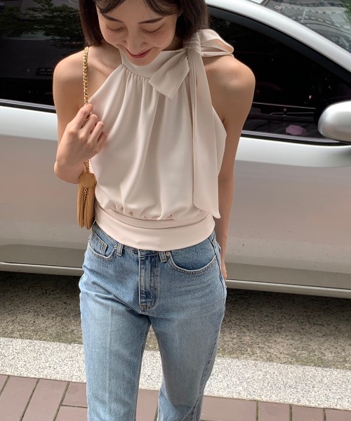 N.s(エヌドットエス)の「サイドリボンデザインノースリーブブラウス(シャツ/ブラウス・レディース・ブラック/パープル/ベージュ・FREE)」の16枚目の写真