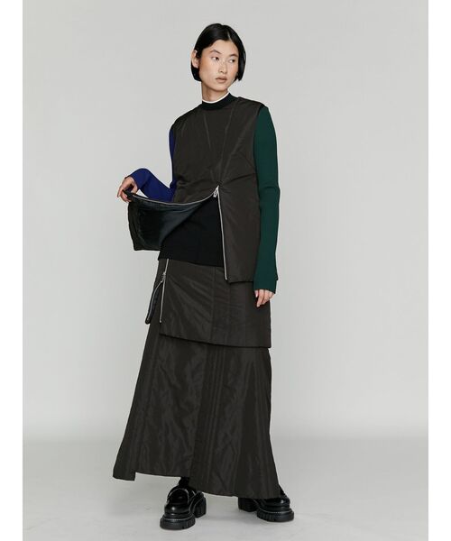 UN3D.(アンスリード)の「PADDED ZIP VEST / パテッドジップベスト(ダウンベスト・レディース・ブラック/カーキ・36/38)」の20枚目の写真