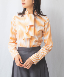 NARACAMICIE（ナラカミーチェ）の「【NARACAMICIE】ストライプボウタイ長袖シャツ（シャツ/ブラウス）」