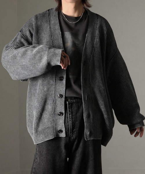 welise/ウェライズ】ケミカルオーバーダイ スプリングニット オーバー