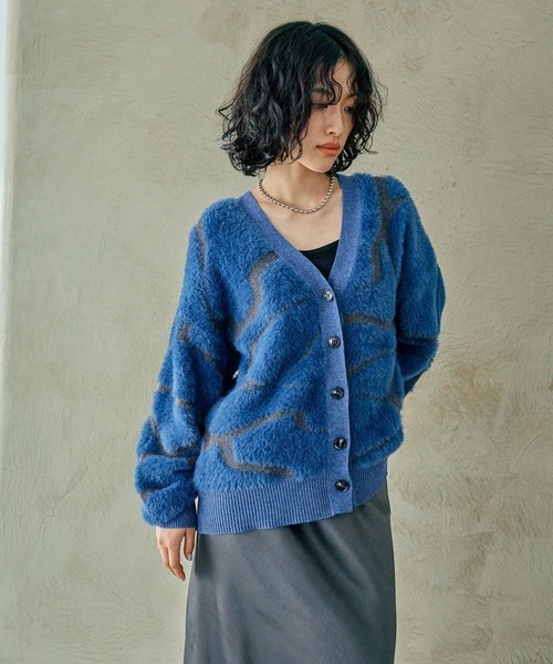 LEPSIM（レプシィム）の「7ゲージニュアンス柄カーディガン 133293
