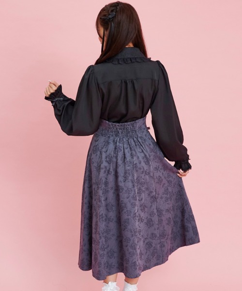 Secret Honey(シークレットハニー)の「レース襟ラッフルギャザーブラウス(シャツ/ブラウス・レディース・ワインレッド/オフホワイト/ブラック・MEDIUM)」の12枚目の写真