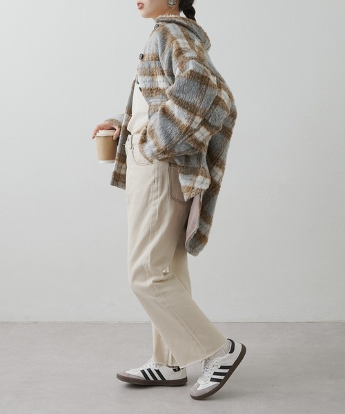 CIAOPANIC TYPY（チャオパニックティピー）の「シャギーアソート柄オーバージャケット（その他アウター・レディース・ブラウン/ネイビー/アイボリー・ONE SIZE）」の9枚目の写真