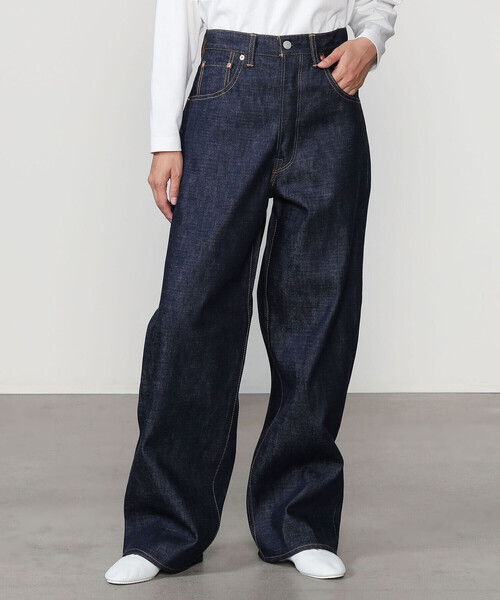 SCYE BASICS(サイベーシックス)の「SCYE BASICS | ワイドデニムパンツ WOMEN(デニムパンツ・レディース・インディゴブルー・27/28)」の12枚目の写真