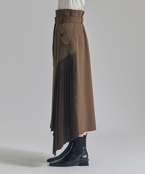 セール】【完売間近！】ランダムヘムプリーツスカート