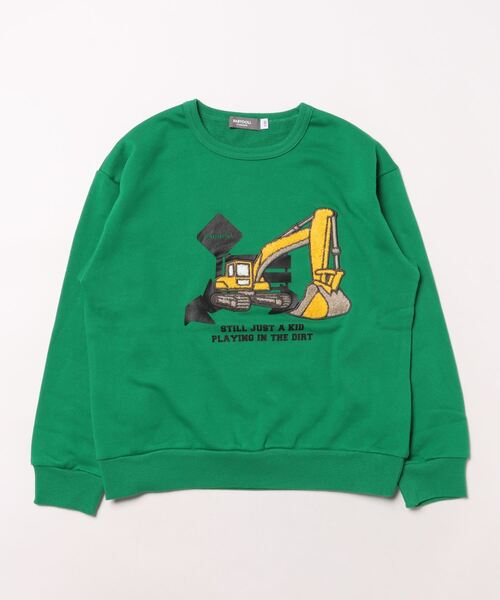 BABYDOLL（ベビードール）の「サガラトレーナー 9753K（スウェット・キッズ・グリーン/ブラック系1/ネイビー/オレンジ/パープル/マスタード/アッシュグレー/チャコールグレー/チェリーピンク/オフホワイト/ブラック系2/イエロー×グリーン・90cm/100cm/110cm/120cm/130cm）」の13枚目の写真