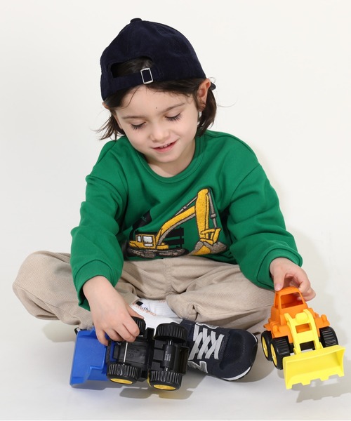 BABYDOLL（ベビードール）の「サガラトレーナー 9753K（スウェット・キッズ・グリーン/ブラック系1/ネイビー/オレンジ/パープル/マスタード/アッシュグレー/チャコールグレー/チェリーピンク/オフホワイト/ブラック系2/イエロー×グリーン・90cm/100cm/110cm/120cm/130cm）」の15枚目の写真