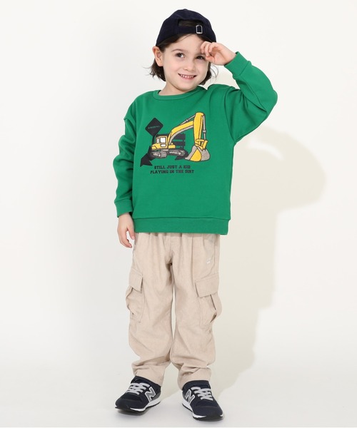 BABYDOLL（ベビードール）の「サガラトレーナー 9753K（スウェット・キッズ・グリーン/ブラック系1/ネイビー/オレンジ/パープル/マスタード/アッシュグレー/チャコールグレー/チェリーピンク/オフホワイト/ブラック系2/イエロー×グリーン・90cm/100cm/110cm/120cm/130cm）」の16枚目の写真