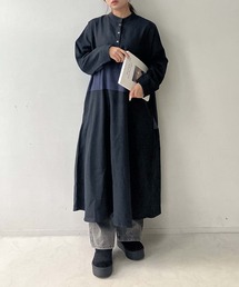 AS KNOW AS plus | ◇ゆるり切り替えミックスワンピ―ス(ワンピース)