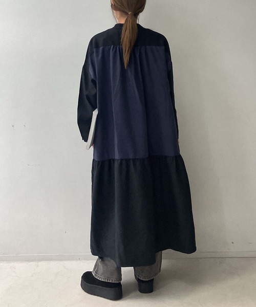 セール】◇ゆるり切り替えミックスワンピ―ス（ワンピース）｜AS KNOW