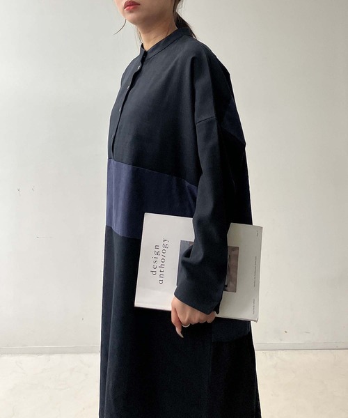 セール】◇ゆるり切り替えミックスワンピ―ス（ワンピース）｜AS KNOW