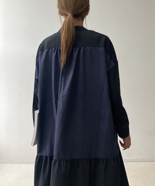 セール】◇ゆるり切り替えミックスワンピ―ス（ワンピース）｜AS KNOW