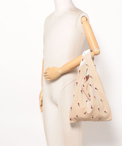 セール】〈MaPetal〉ベロア刺繍エコバッグ（ショルダーバッグ