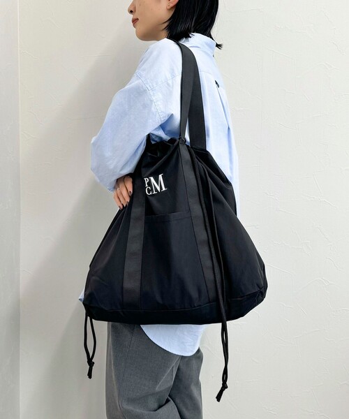 PARROTT CANVAS(パロットキャンバス)の「【PARROTT CANVAS/パロットキャンバス】 PCMドロートートバック(トートバッグ・レディース・ブラック/ベージュ・FREE)」の6枚目の写真