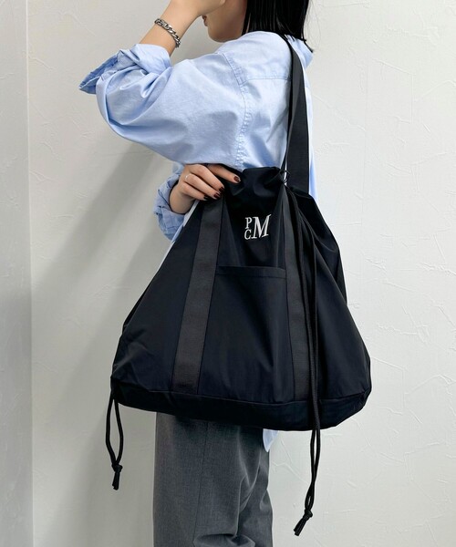 PARROTT CANVAS(パロットキャンバス)の「【PARROTT CANVAS/パロットキャンバス】 PCMドロートートバック(トートバッグ・レディース・ブラック/ベージュ・FREE)」の7枚目の写真
