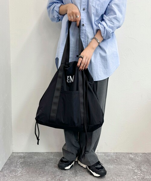 PARROTT CANVAS(パロットキャンバス)の「【PARROTT CANVAS/パロットキャンバス】 PCMドロートートバック(トートバッグ・レディース・ブラック/ベージュ・FREE)」の8枚目の写真