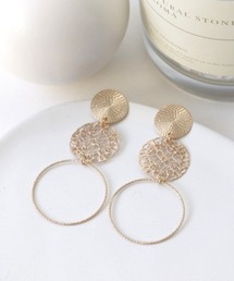 スカシメタルリングピアス