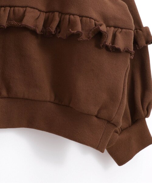 p.premier（ピードットプルミエ）の「フリルデザイントレーナー（スウェット・キッズ・オフホワイト/チャコール/ブラウン・80/90/100/110/120/130/140）」の17枚目の写真