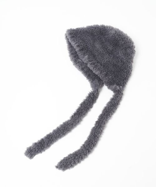 LOWRYS FARM（ローリーズファーム）の「フワモコフードハット　202049（ハット・レディース・ブラック/グレー・FREE）」の9枚目の写真