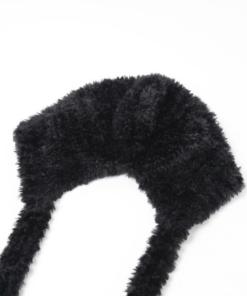 LOWRYS FARM（ローリーズファーム）の「フワモコフードハット　202049（ハット・レディース・ブラック/グレー・FREE）」の17枚目の写真