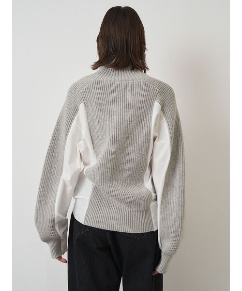 ELENDEEK（エレンディーク）の「マテリアルドッキングニット（ニット/セーター・レディース・ライトグレー/グレー/ブラック・FREE）」の19枚目の写真