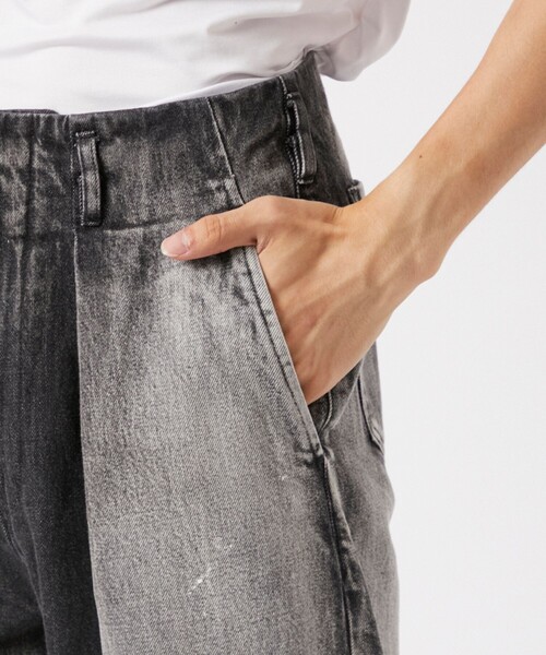 saby（サバイ）の「【saby/サバイ】RIB TUCK BAGGY TYPE2（デニムパンツ・メンズ・ダークインディゴブルー/ブラック・2/1）」の8枚目の写真