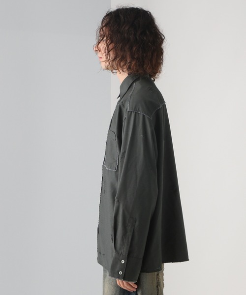 HARE（ハレ）の「ダメージデザインTRシャツ(HARE)（シャツ/ブラウス・メンズ・ホワイト/ブラック/グレー・FREE）」の11枚目の写真