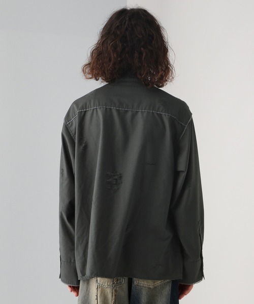 HARE（ハレ）の「ダメージデザインTRシャツ(HARE)（シャツ/ブラウス・メンズ・ホワイト/ブラック/グレー・FREE）」の12枚目の写真