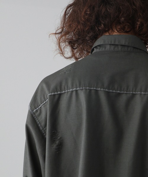 HARE（ハレ）の「ダメージデザインTRシャツ(HARE)（シャツ/ブラウス・メンズ・ホワイト/ブラック/グレー・FREE）」の13枚目の写真