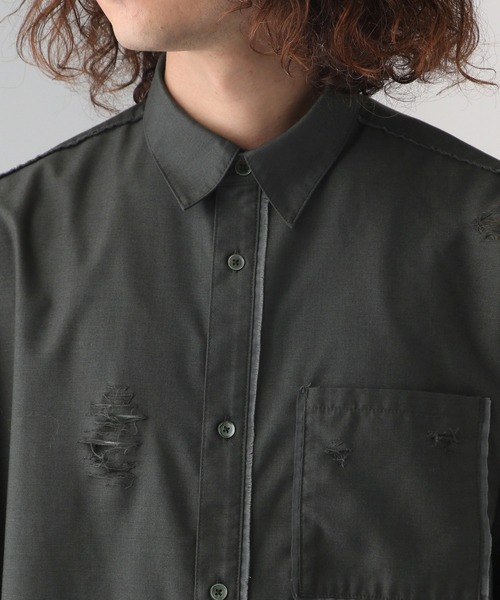 HARE（ハレ）の「ダメージデザインTRシャツ(HARE)（シャツ/ブラウス・メンズ・ホワイト/ブラック/グレー・FREE）」の14枚目の写真