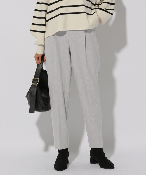 Elura(エルーラ)の「スリムウォームテーパードパンツ<低身長サイズあり>/133679(その他パンツ・レディース・ブラック系その他/ライトイエロー/ブラック/ネイビー/ベージュ/ライトグレー/ブラウン系その他/ダークネイビー・Ws S/SMALL/MEDIUM/LARGE/Ws M/X-LARGE)」の4枚目の写真