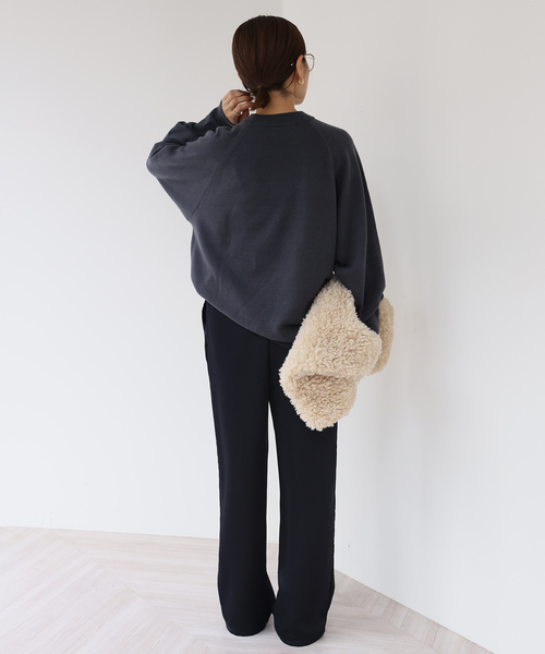 EMILY WEEK(エミリーウィーク)の「EMILYWEEK × NETENE. ボリュームスリーブプルオーバー(ニット/セーター・レディース・チャコールグレー/アイボリー/イエロー・FREE)」の6枚目の写真