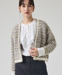 ツィードニットカーディガン/ラメ