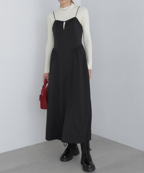 FREE'S MART（フリーズマート）の「コルセットライクキャミワンピース（ワンピース・レディース・ブラック/ブラウン・SMALL/MEDIUM）」の2枚目の写真