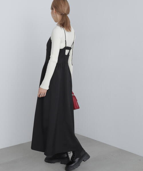 FREE'S MART（フリーズマート）の「コルセットライクキャミワンピース（ワンピース・レディース・ブラック/ブラウン・SMALL/MEDIUM）」の5枚目の写真