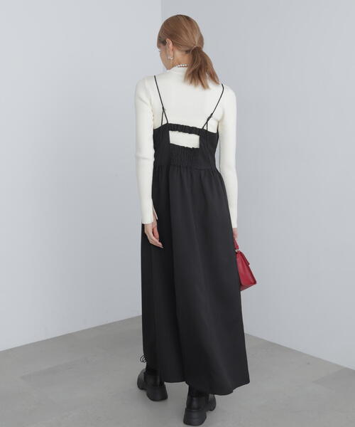 FREE'S MART（フリーズマート）の「コルセットライクキャミワンピース（ワンピース・レディース・ブラック/ブラウン・SMALL/MEDIUM）」の6枚目の写真