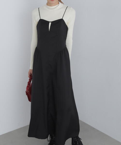 FREE'S MART（フリーズマート）の「コルセットライクキャミワンピース（ワンピース・レディース・ブラック/ブラウン・SMALL/MEDIUM）」の7枚目の写真