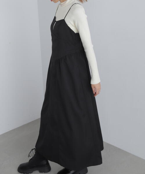 FREE'S MART（フリーズマート）の「コルセットライクキャミワンピース（ワンピース・レディース・ブラック/ブラウン・SMALL/MEDIUM）」の8枚目の写真