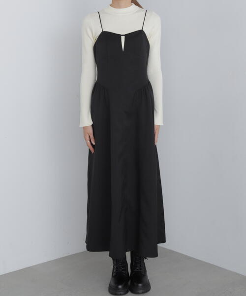 FREE'S MART（フリーズマート）の「コルセットライクキャミワンピース（ワンピース・レディース・ブラック/ブラウン・SMALL/MEDIUM）」の11枚目の写真