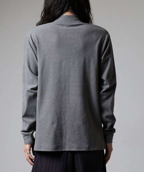 FUNALIVE（ファンアライブ）の「モックネック ストレッチフリース 長袖Tシャツ（Tシャツ/カットソー・メンズ・ブラック/ダークグリーン/キャメル/ダークブラウン/ネイビー/チャコールグレー/カーキ・L/LL/M）」の16枚目の写真