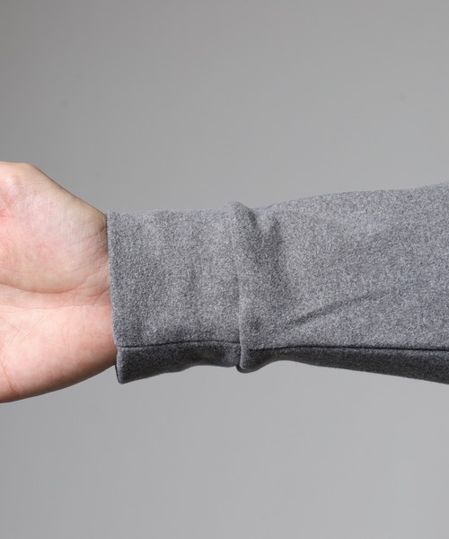 FUNALIVE（ファンアライブ）の「モックネック ストレッチフリース 長袖Tシャツ（Tシャツ/カットソー・メンズ・ブラック/ダークグリーン/キャメル/ダークブラウン/ネイビー/チャコールグレー/カーキ・L/LL/M）」の17枚目の写真