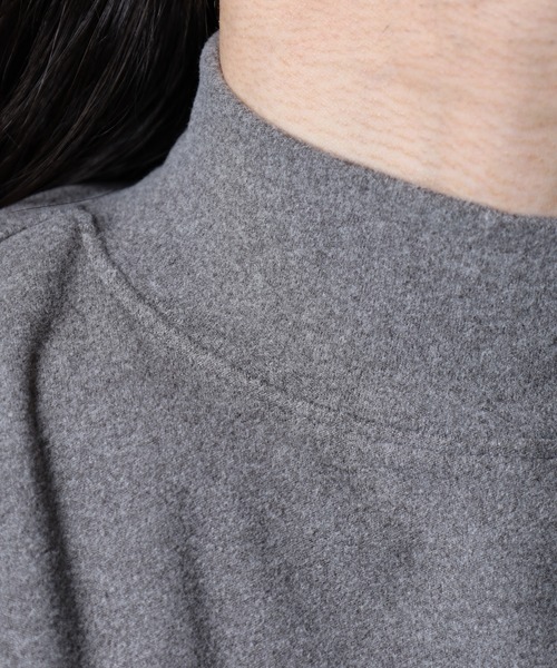 FUNALIVE（ファンアライブ）の「モックネック ストレッチフリース 長袖Tシャツ（Tシャツ/カットソー・メンズ・ブラック/ダークグリーン/キャメル/ダークブラウン/ネイビー/チャコールグレー/カーキ・L/LL/M）」の18枚目の写真