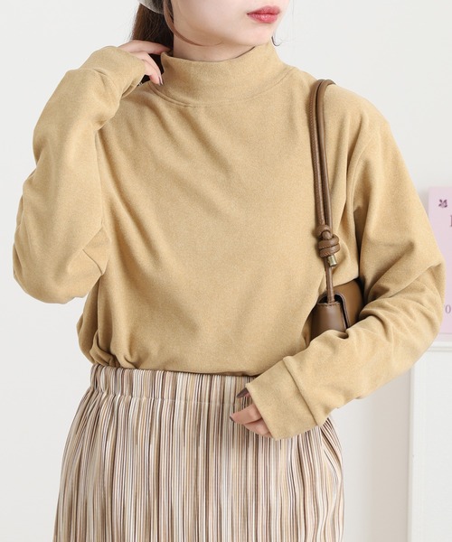 FUNALIVE(ファンアライブ)の「モックネック ストレッチフリース ロンT(Tシャツ/カットソー・メンズ・ブラック/ダークグリーン/キャメル/ダークブラウン/ネイビー/チャコールグレー/カーキ・L/LL/M)」の20枚目の写真