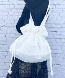 RUBY AND YOU（ルビーアンドユー）の「［select］レースフリル 巾着バッグ（トートバッグ・レディース）」