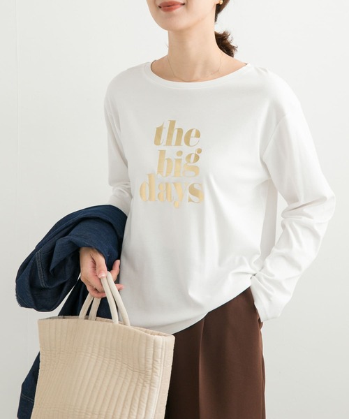 URBAN RESEARCH DOORS(アーバンリサーチドアーズ)の「箔プリントロゴTシャツ(Tシャツ/カットソー・レディース・ベージュ系その他/ホワイト・MEDIUM)」の5枚目の写真